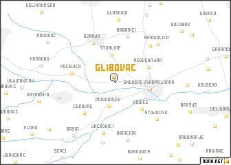 map of Glibovac