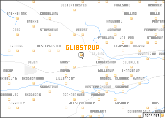 map of Glibstrup