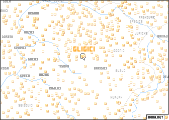 map of Gligići