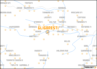 map of Gligoreşti