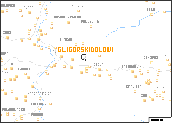 map of Gligorski Dolovi