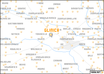 map of Glinica