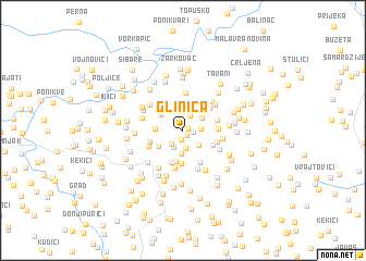 map of Glinica