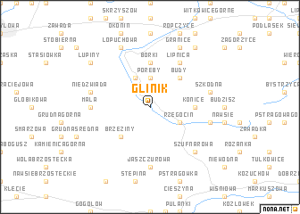 map of Glinik