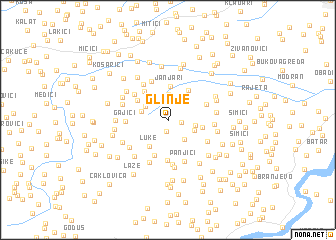 map of Glinje