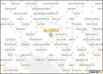 map of Glinnik