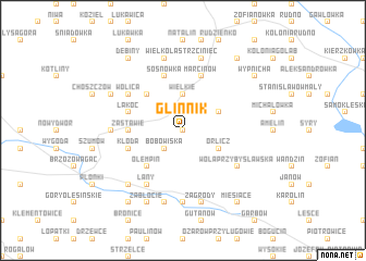 map of Glinnik