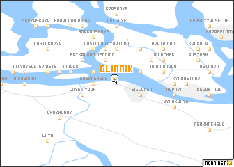 map of Glinnik
