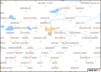 map of Gliny