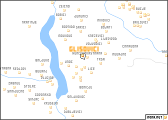 map of Glišovići