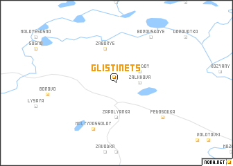 map of Glistinets