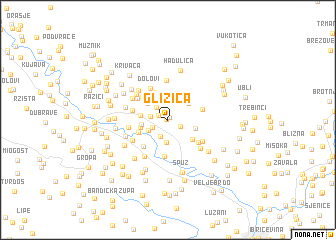 map of Glizica