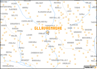 map of Gllava e Madhe