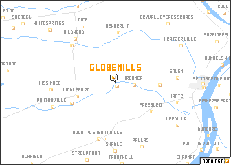 map of Globe Mills