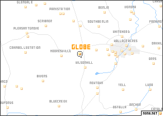 map of Globe