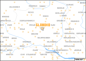 map of Globoko