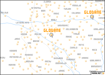 map of Glođane