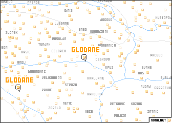 map of Glođane