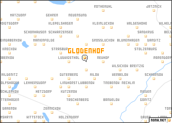 map of Glödenhof