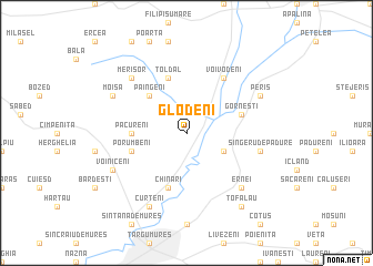 map of Glodeni