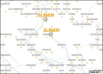 map of Glodeni