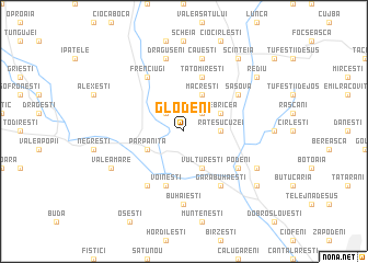 map of Glodeni