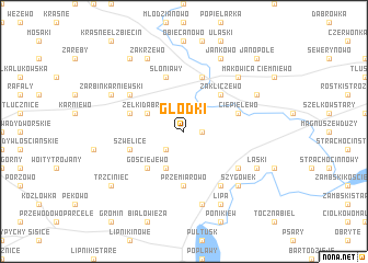 map of Głodki