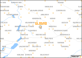 map of Głodno