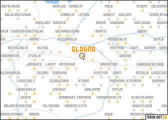 map of Głodno