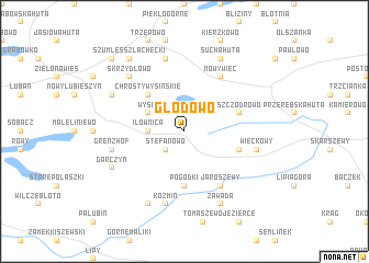 map of Głodowo