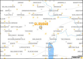 map of Głodowo