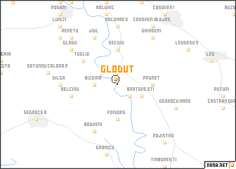 map of Gloduţ