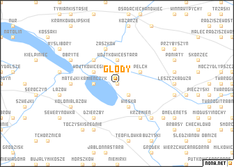 map of Głody