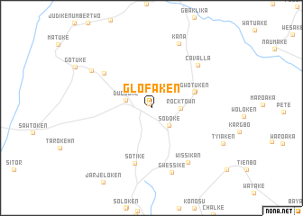 map of Glofaken