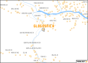 map of Glogošnica