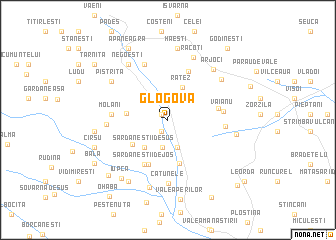 map of Glogova