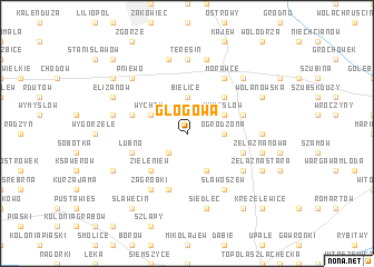 map of Głogowa