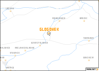 map of Głogówek