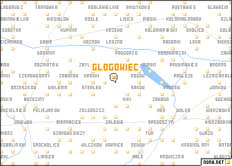 map of Głogowiec