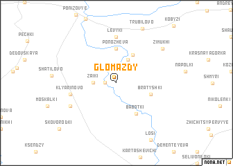 map of Glomazdy