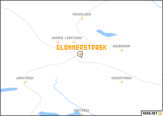 map of Glommersträsk