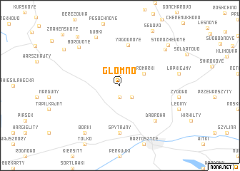 map of Głomno