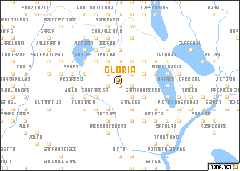 map of Gloria