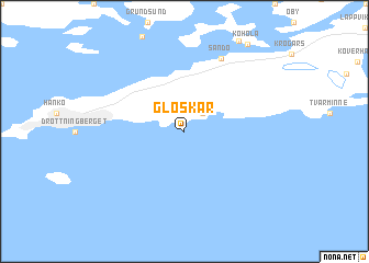 map of Gloskär