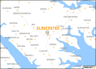 map of Gloucester