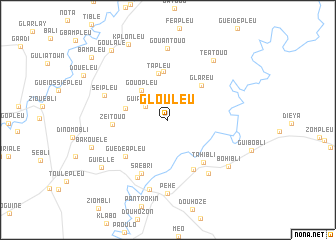 map of Glouleu