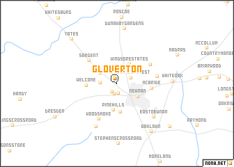 map of Gloverton