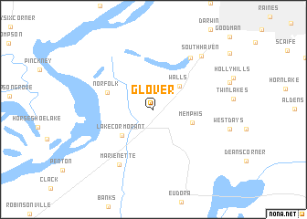 map of Glover