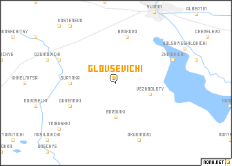 map of Glovsevichi