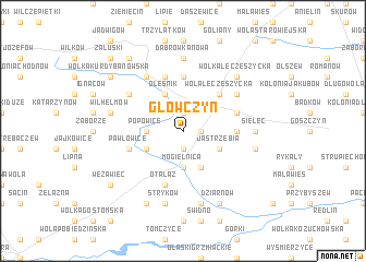 map of Główczyn
